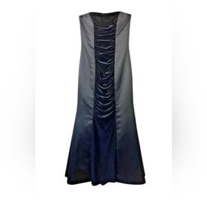 Vintage Scott McClintock Black Strapless Mermaid Gown Velvet Panel trumpet gown